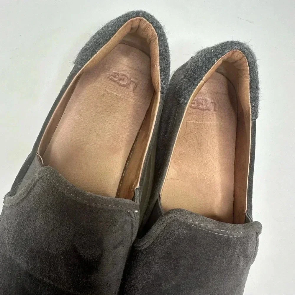 UGG Women's Gray Cas Suede Slip-On Sneakers Size 10
